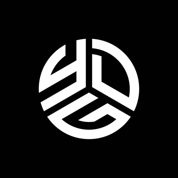 Diseño Del Logotipo Letra Ydg Sobre Fondo Negro Ydg Iniciales — Vector de stock
