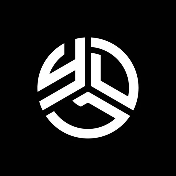 Ydl Logo Zwarte Achtergrond Ydl Creatief Initialen Letter Logo Concept — Stockvector