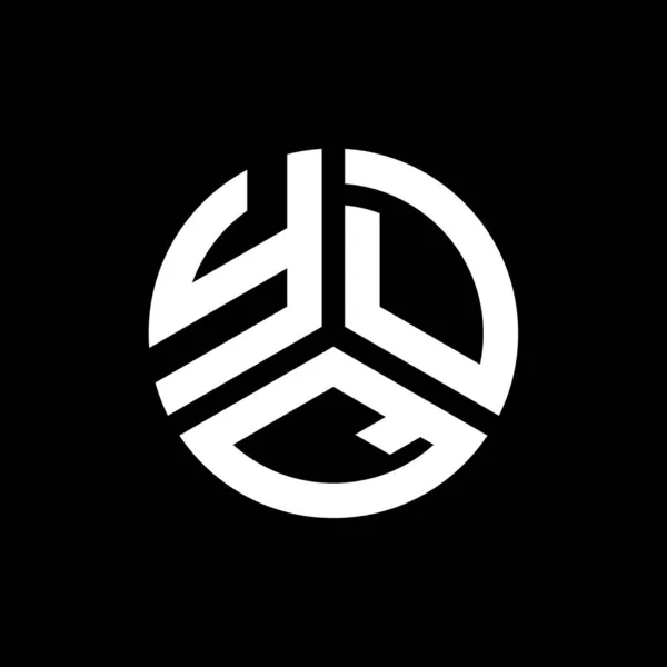 Ydq Schriftzug Logo Design Auf Schwarzem Hintergrund Ydq Kreative Initialen — Stockvektor