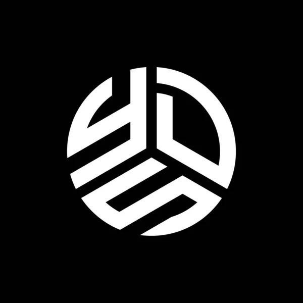 Siyah Arka Planda Yds Harf Logosu Tasarımı Yds Yaratıcı Harflerin — Stok Vektör