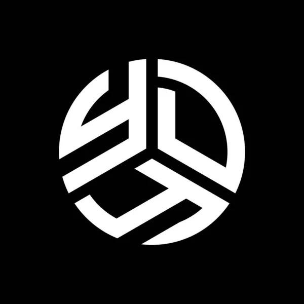 Projekt Logo Litery Ydy Czarnym Tle Ydy Twórcze Inicjały Litera — Wektor stockowy