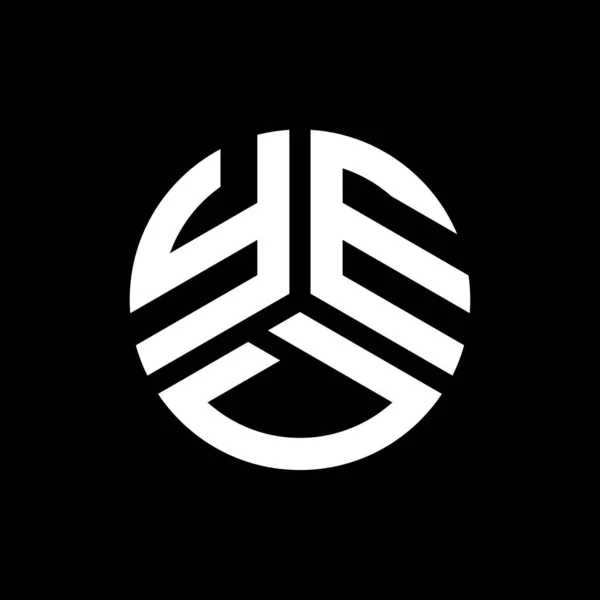 Projekt Logo Litery Yed Czarnym Tle Yed Twórcze Inicjały Litera — Wektor stockowy
