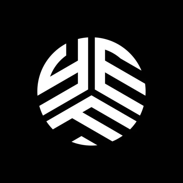 Diseño Del Logotipo Letra Yef Sobre Fondo Negro Yef Iniciales — Archivo Imágenes Vectoriales