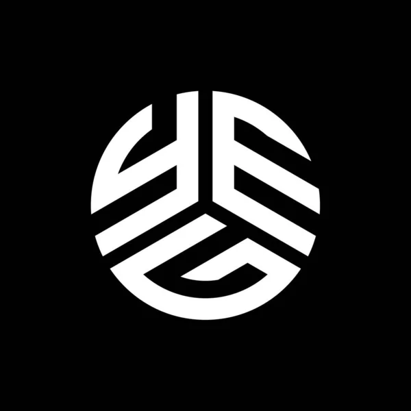 Yeg Lettre Logo Design Sur Fond Noir Yeg Initiales Créatives — Image vectorielle