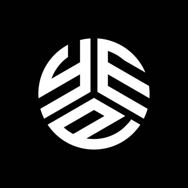 Diseño Del Logotipo Letra Yep Sobre Fondo Negro Yep Iniciales — Archivo Imágenes Vectoriales