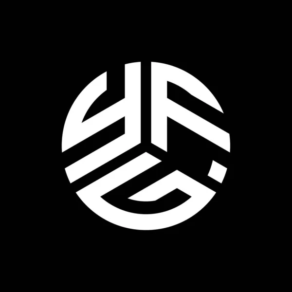 Дизайн Логотипа Yfg Чёрном Фоне Концепция Логотипа Инициалами Yfg Дизайн — стоковый вектор