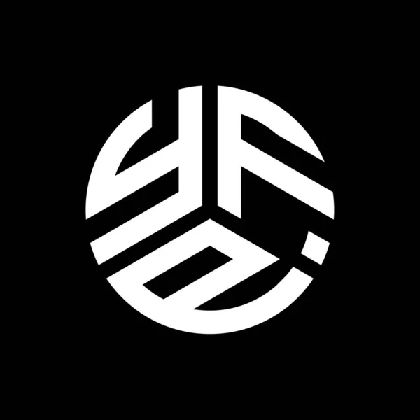Yfp Σχέδιο Λογότυπο Επιστολή Μαύρο Φόντο Yfp Δημιουργική Αρχικά Γράμμα — Διανυσματικό Αρχείο