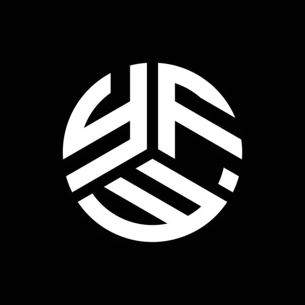 Siyah Arka Planda Yfw Harf Logosu Tasarımı Yfw Yaratıcı Harflerin — Stok Vektör