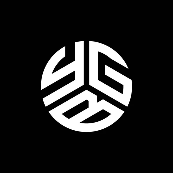 Дизайн Логотипа Ygb Чёрном Фоне Концепция Логотипа Инициалами Ygb Буква — стоковый вектор