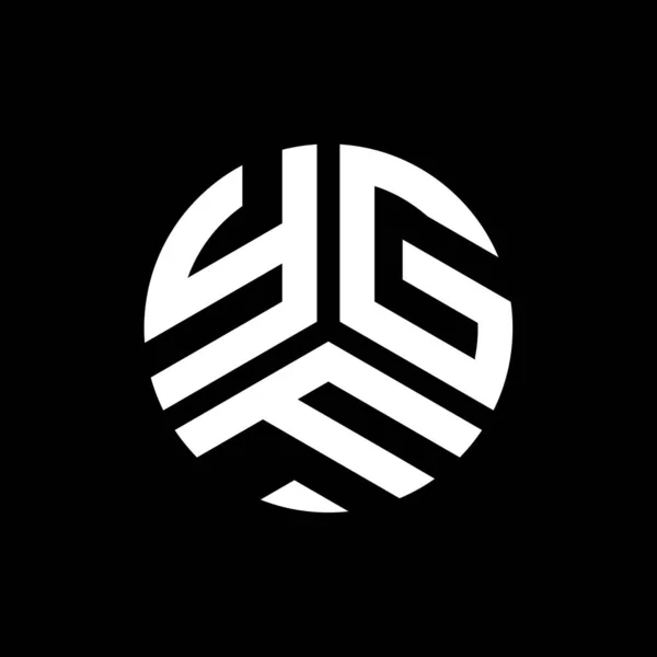 Дизайн Логотипа Ygf Черном Фоне Концепция Логотипа Инициалами Ygf Дизайн — стоковый вектор