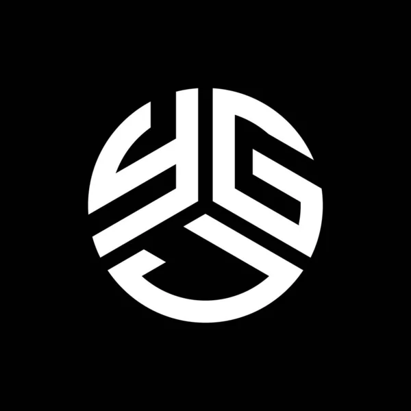 Дизайн Логотипа Ygj Чёрном Фоне Концепция Логотипа Инициалами Ygj Дизайн — стоковый вектор