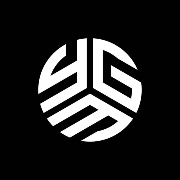 Дизайн Логотипа Ygm Чёрном Фоне Творческие Инициалы Ygm Буквенно Обозначают — стоковый вектор