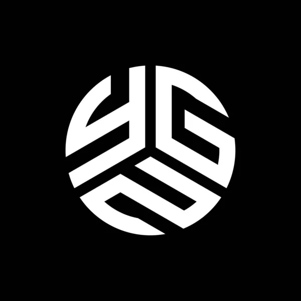 Дизайн Логотипа Ygn Чёрном Фоне Концепция Логотипа Инициалами Ygn Дизайн — стоковый вектор