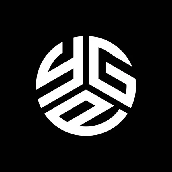 Ygp Lettre Logo Design Sur Fond Noir Ygp Initiales Créatives — Image vectorielle