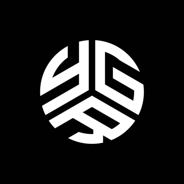 Дизайн Логотипа Ygr Чёрном Фоне Концепция Логотипа Буквенными Инициалами Ygr — стоковый вектор