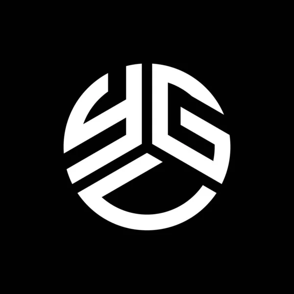 Ygv Письмо Дизайн Логотипа Черном Фоне Творческие Инициалы Буквы Логотип — стоковый вектор