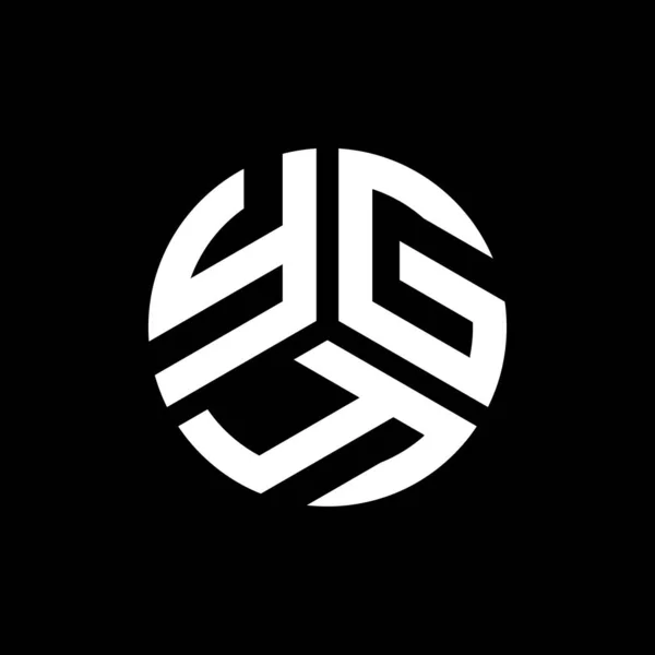 Дизайн Логотипа Ygy Чёрном Фоне Концепция Логотипа Инициалами Ygy Дизайн — стоковый вектор