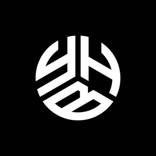 Дизайн Логотипа Yhb Чёрном Фоне Концепция Логотипа Yhb Creative Initials — стоковый вектор