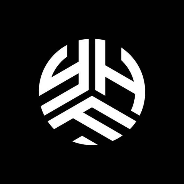 Yhf Письмо Дизайн Логотипа Черном Фоне Концепция Логотипа Инициалами Yhf — стоковый вектор