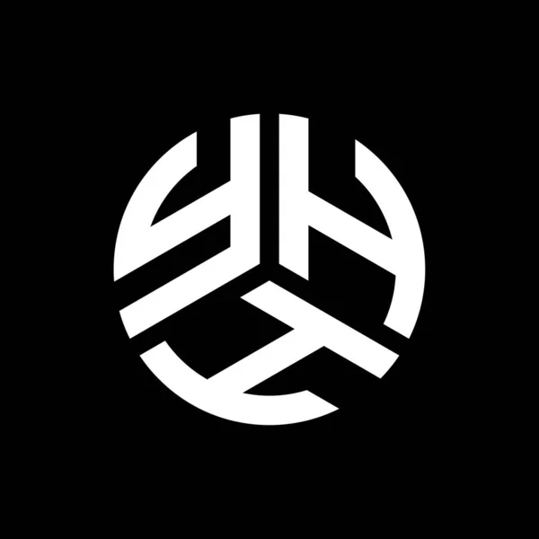 Дизайн Логотипа Yhh Чёрном Фоне Концепция Логотипа Инициалами Yhh Дизайн — стоковый вектор