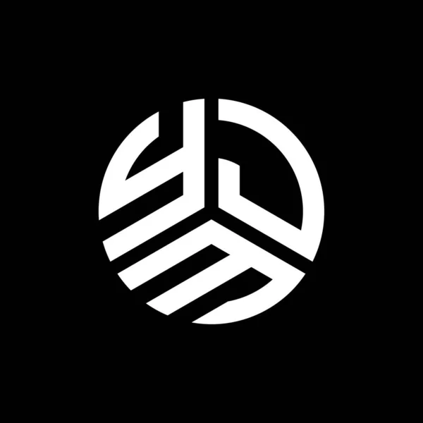 Дизайн Логотипа Yjm Чёрном Фоне Концепция Логотипа Инициалами Yjm Дизайн — стоковый вектор