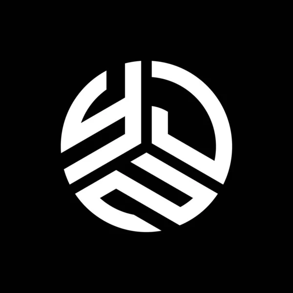 Yjn Buchstabe Logo Design Auf Schwarzem Hintergrund Yjn Kreative Initialen — Stockvektor