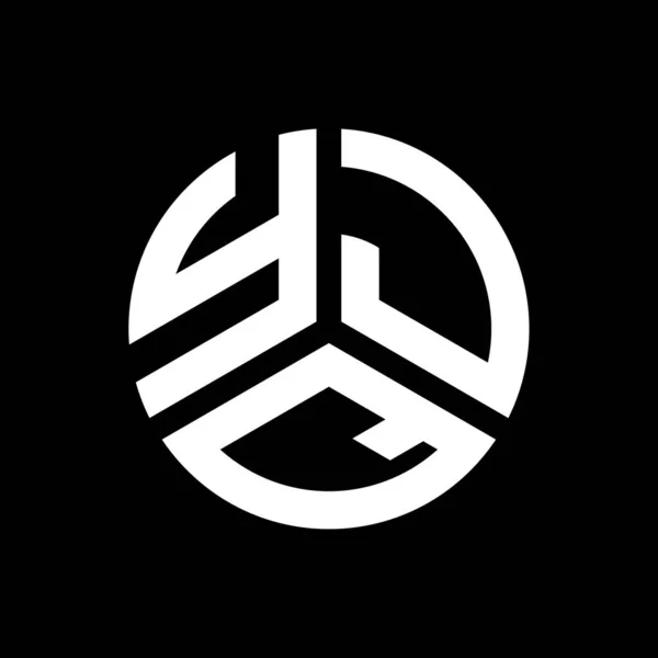 Projekt Logo Litery Yjq Czarnym Tle Yjq Twórcze Inicjały Litera — Wektor stockowy