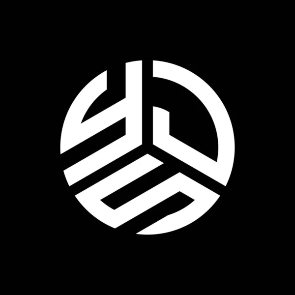Yjs Písmeno Logo Design Černém Pozadí Yjs Kreativní Iniciály Koncept — Stockový vektor