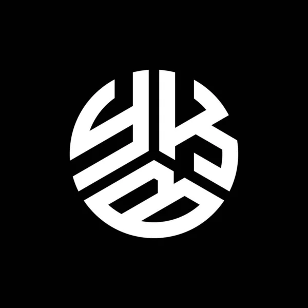 Projekt Logo Litery Ykb Czarnym Tle Ykb Twórcze Inicjały Litera — Wektor stockowy