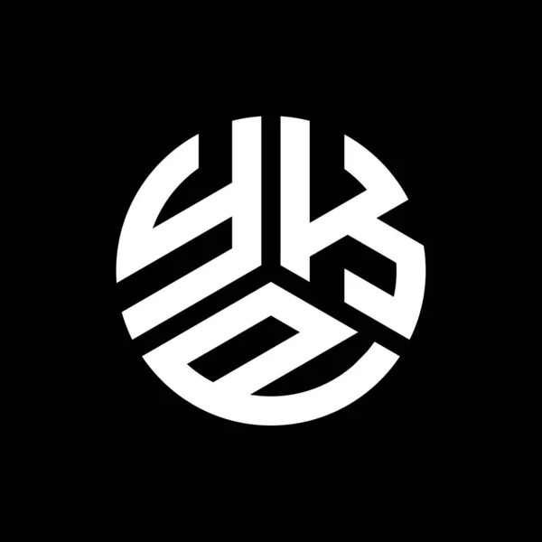 Ykp Logo Ontwerp Zwarte Achtergrond Ykp Creatieve Initialen Letter Logo — Stockvector