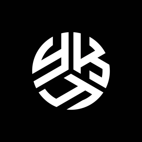 Дизайн Логотипу Літери Yky Чорному Тлі Творчі Ініціали Yky Концепція — стоковий вектор