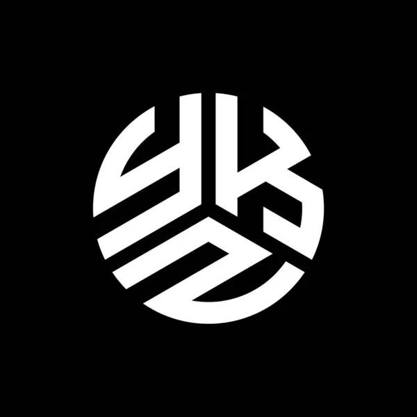 Diseño Del Logotipo Letra Ykz Sobre Fondo Negro Ykz Iniciales — Vector de stock