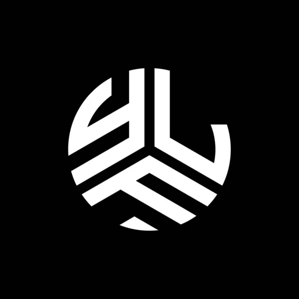 Дизайн Логотипа Ylf Чёрном Фоне Концепция Логотипа Инициалами Ylf Дизайн — стоковый вектор