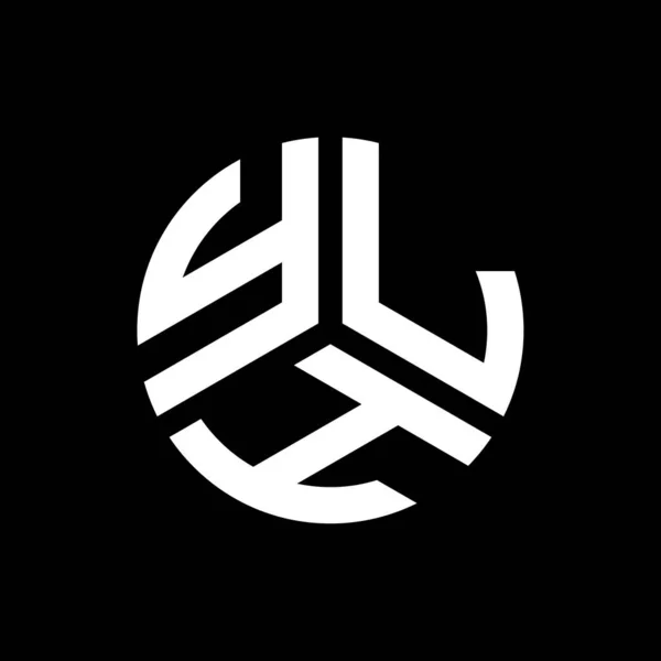 Design Logo Literei Ylh Fundal Negru Inițialele Creative Ylh Concept — Vector de stoc