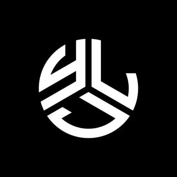 Дизайн Логотипа Ylj Чёрном Фоне Концепция Логотипа Буквенными Инициалами Ylj — стоковый вектор