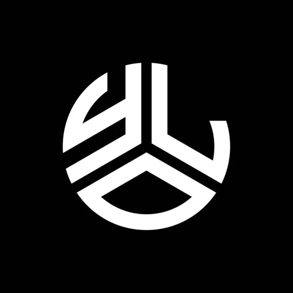 Ylo Письмо Логотип Дизайн Черном Фоне Концепция Логотипа Инициалами Ylo — стоковый вектор