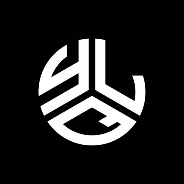 Дизайн Логотипа Ylq Чёрном Фоне Концепция Логотипа Инициалами Ylq Дизайн — стоковый вектор