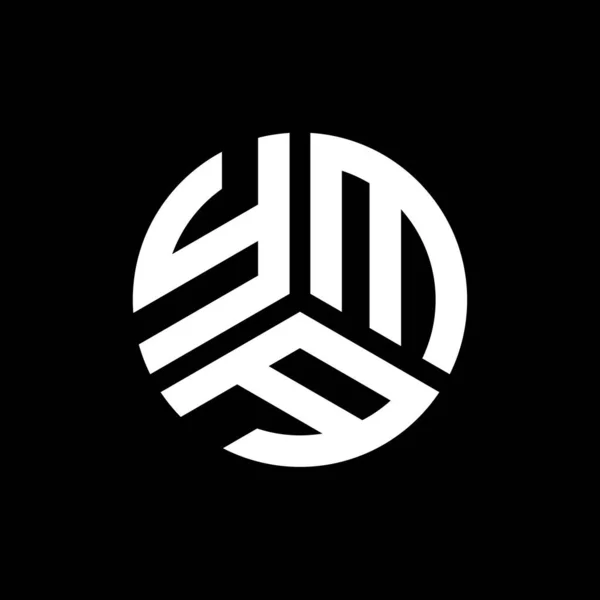 Дизайн Логотипа Yma Чёрном Фоне Концепция Логотипа Инициалами Yma Yma — стоковый вектор