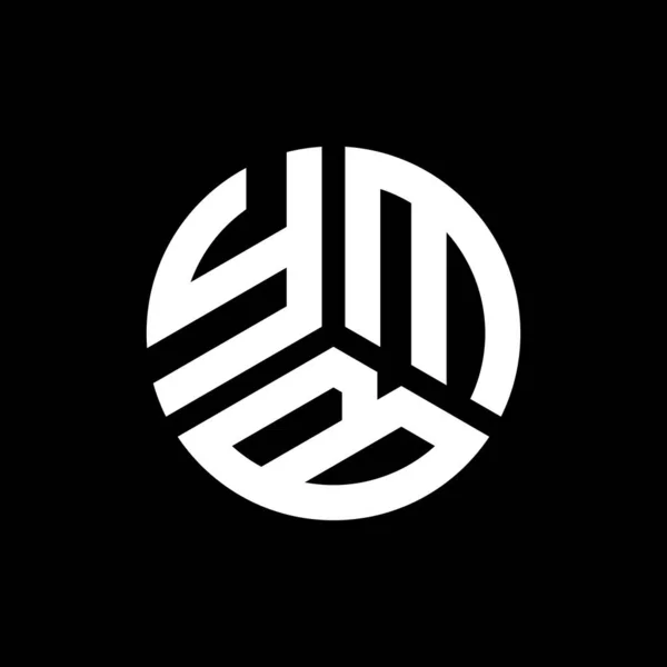 Ymb Lettera Logo Design Sfondo Nero Ymb Creativo Iniziali Lettera — Vettoriale Stock