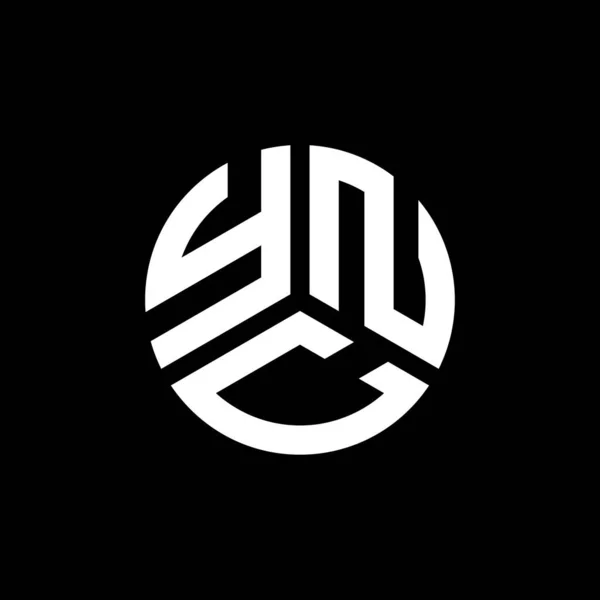 Дизайн Логотипа Ync Черном Фоне Концепция Логотипа Инициалами Ync Дизайн — стоковый вектор