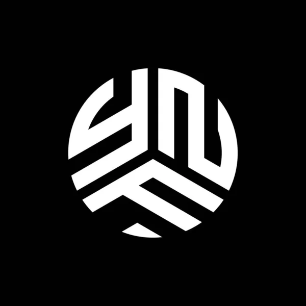 Ynf Letter Logo Design Auf Schwarzem Hintergrund Ynf Kreative Initialen — Stockvektor