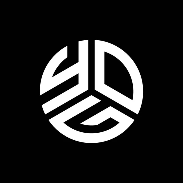 Yog Letter Logo Design Auf Schwarzem Hintergrund Yog Kreative Initialen — Stockvektor