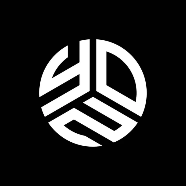 Diseño Del Logotipo Letra Yon Sobre Fondo Negro Yon Iniciales — Vector de stock