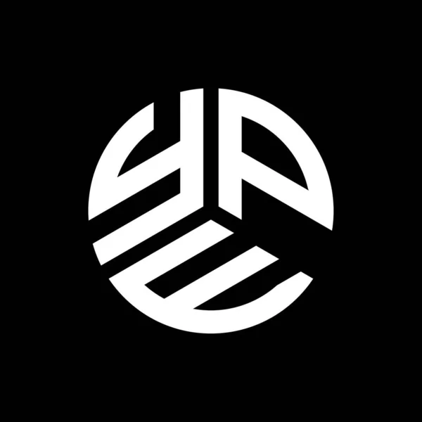 Diseño Del Logotipo Letra Ype Sobre Fondo Negro Ype Iniciales — Archivo Imágenes Vectoriales