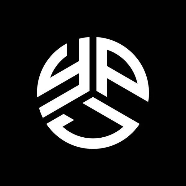 Projekt Logo Litery Ypj Czarnym Tle Ypj Twórcze Inicjały Koncepcja — Wektor stockowy