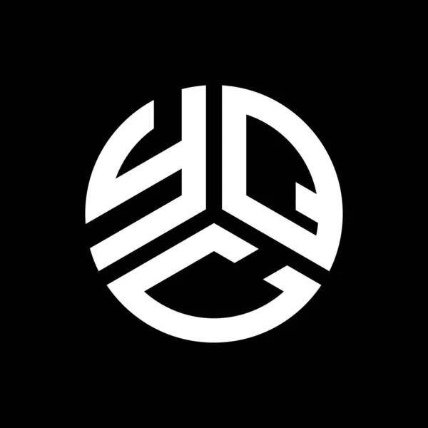 Projekt Logo Litery Yqc Czarnym Tle Yqc Twórcze Inicjały Koncepcja — Wektor stockowy