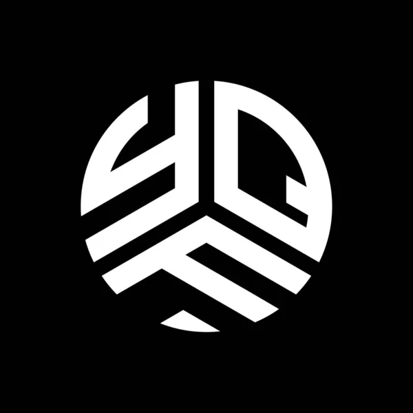 Projekt Logo Litery Yqf Czarnym Tle Inicjały Twórcze Yqf Koncepcja — Wektor stockowy