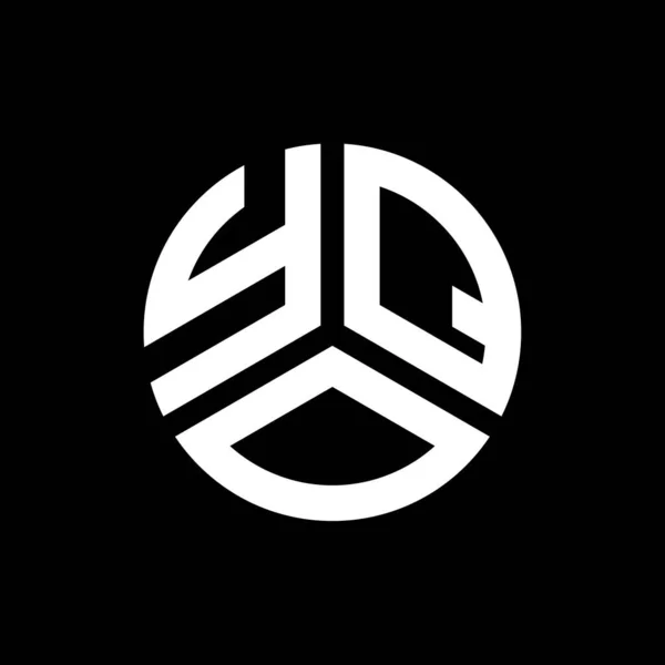 Projekt Logo Litery Yqo Czarnym Tle Yqo Twórcze Inicjały Koncepcja — Wektor stockowy