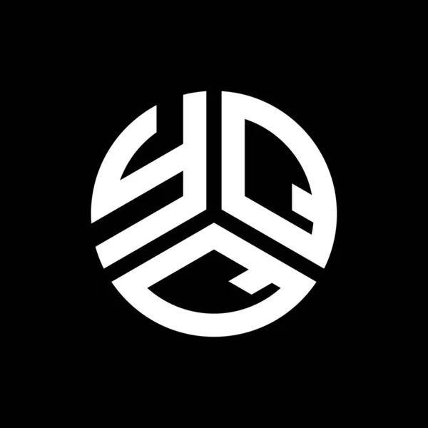 Yqo Buchstabe Logo Design Auf Schwarzem Hintergrund Yqo Kreative Initialen — Stockvektor