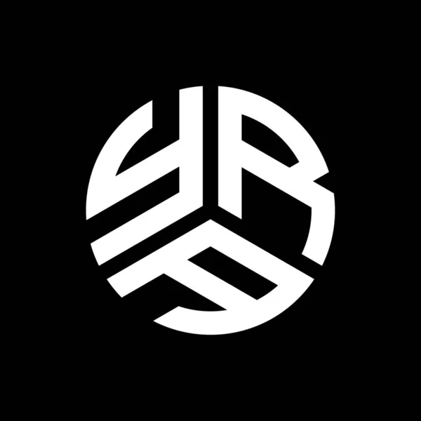 Yra Buchstabe Logo Design Auf Schwarzem Hintergrund Yra Kreative Initialen — Stockvektor